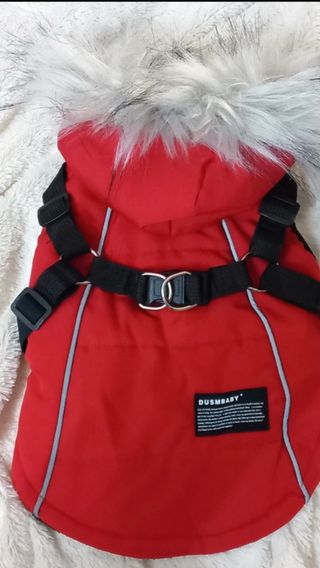 Giubbotto per cani DUSMBABY rosso con pelo