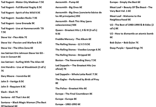 Lote cd's Guitarristas, Hard Rock y Rock 70's