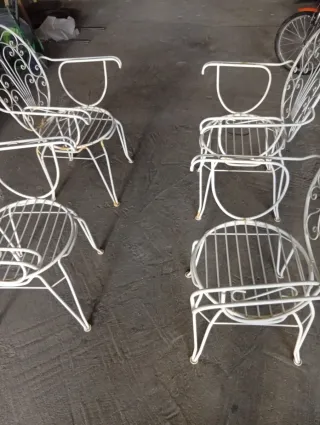 Juego 4 Sillas Hierro Forjado Estilo