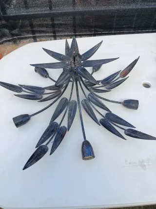 Lámparas de forja estilo floral