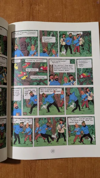 Pack cuatro comics Tintín de Ediciones del Prado.