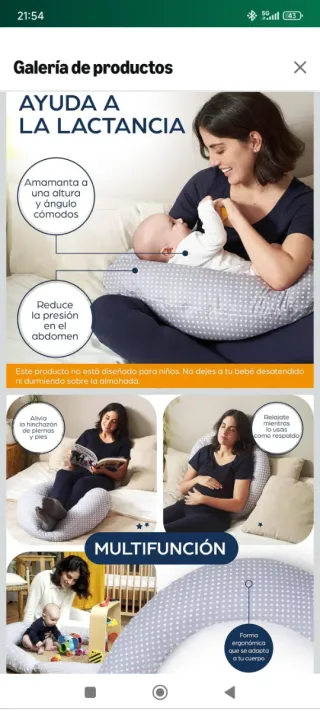 Cojín Embarazo Niimo XXL Gris Lunares