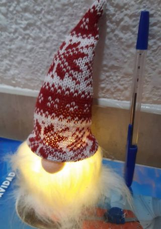 OF- Navidad: 1 Bonito Gnomo con luz.