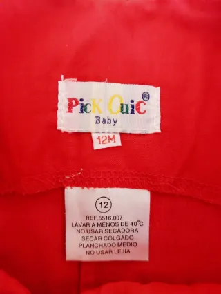 Vestido de pana rojo para bebé