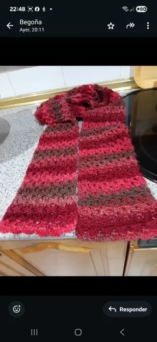 Bufanda de lana tejida