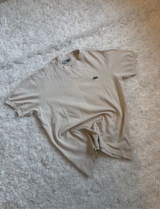 Camiseta Original Lacoste Vintage Beige Talla M