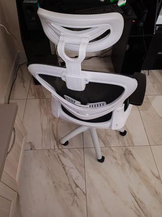 Sedia Ufficio Ergonomica Gaming Nero/Bianco