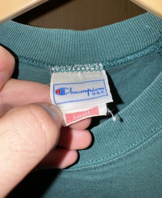 T-shirt Champion Verde Listras Laterais