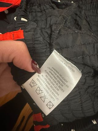 Vestido Almatrichi azul marino y Rojo Lunares