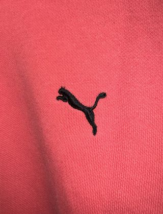 Casaco Puma Rosa com Detalhes Vermelhos