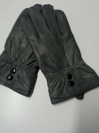 Guantes de Piel Mujer Grises