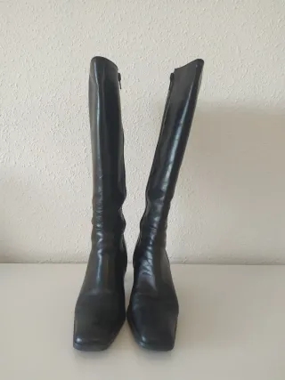 Botas de piel negras talla 37
