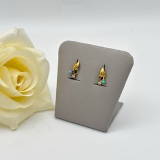 Pendientes Oro 18kt con Turquesa