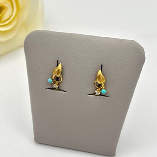 Pendientes Oro 18kt con Turquesa