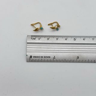 Pendientes Oro 18kt con Turquesa