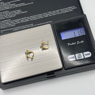 Pendientes Oro 18kt con Turquesa