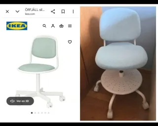 Silla infantil IKEA azul cielo