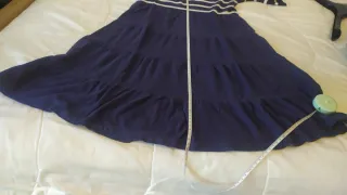 Vestido de punto rayas azul y blanco Talla M