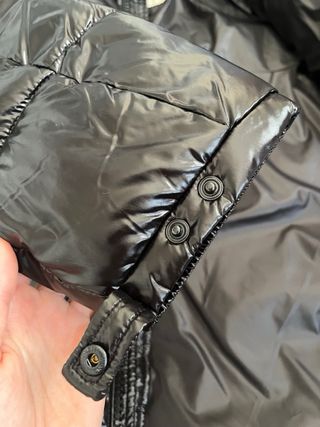 Abrigo Moncler Negro Brillante