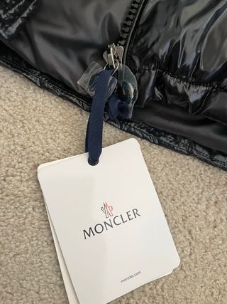 Abrigo Moncler Negro Brillante