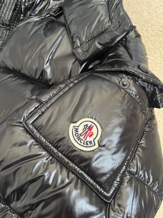 Abrigo Moncler Negro Brillante