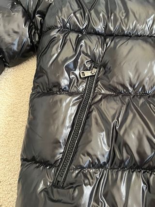 Abrigo Moncler Negro Brillante