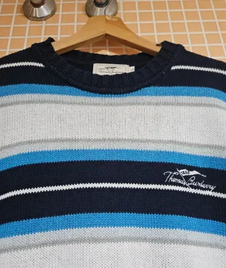 Jersey Tomas Burberry Rayas Azul