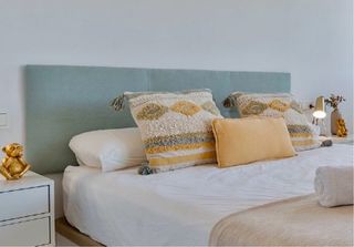 Cabecero Kenay Home 150cm Tela Beige/Teal