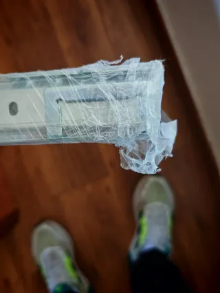 Guía puerta corredera acero gris 180cm