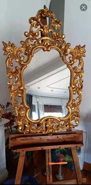 Espejo Cornucopia Pan de Oro