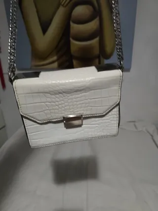 Bolso Zara Blanco  Cocodrilo