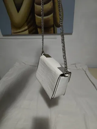 Bolso Zara Blanco  Cocodrilo