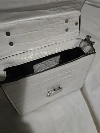 Bolso Zara Blanco  Cocodrilo