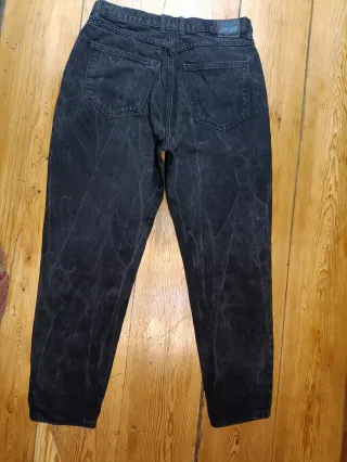 Pantalón vaquero bombacho Pull&Bear negro T40