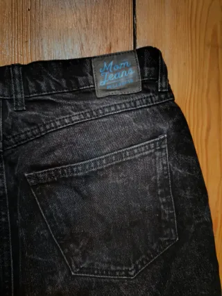 Pantalón vaquero bombacho Pull&Bear negro T40