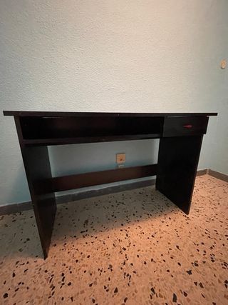 Mesa de estudio negra 100x50 cm