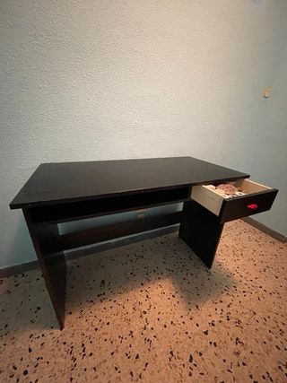 Mesa de estudio negra 100x50 cm