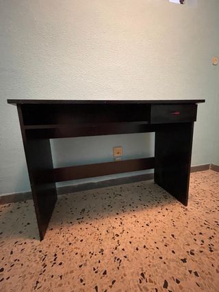 Mesa de estudio negra 100x50 cm