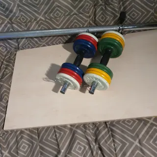 Mancuernas 5kg + Barra 1,20m