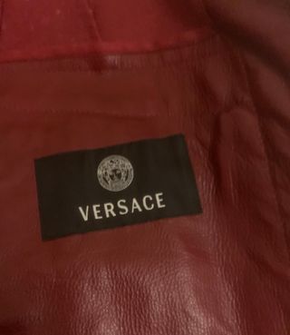 Jaqueta de pele Versace