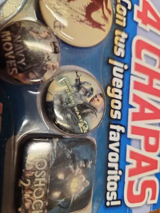 4 Chapas Micromania 25 Aniversario Precintado