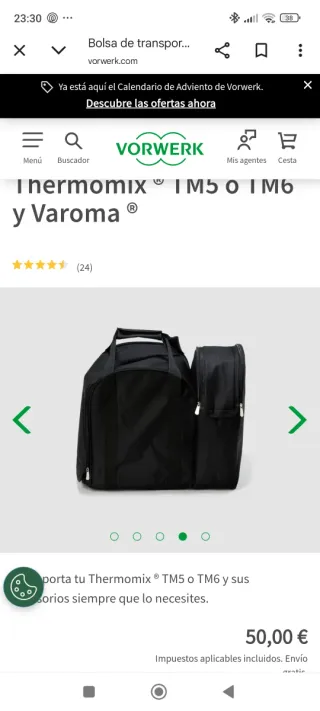 Bolsa Transporte Thermomix TM5/TM6 y Varoma