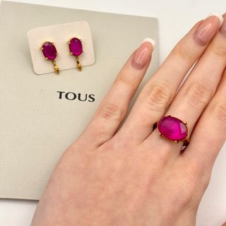 Conjunto Tous Plata 925 con rubis