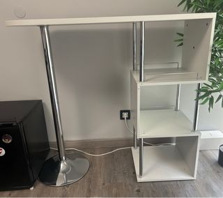 Mueble Bar Blanco y Plateado