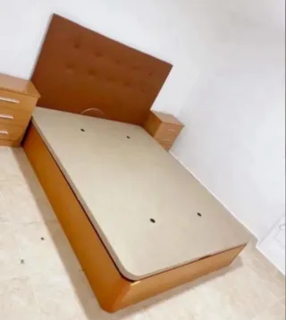 Canapé y Colchón Beige/Marrón