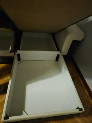 URGE VENTA Sofá Cama Chaiselongue Gris y Blanco