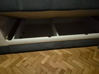 URGE VENTA Sofá Cama Chaiselongue Gris y Blanco