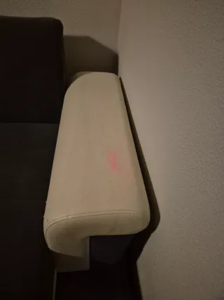 URGE VENTA Sofá Cama Chaiselongue Gris y Blanco