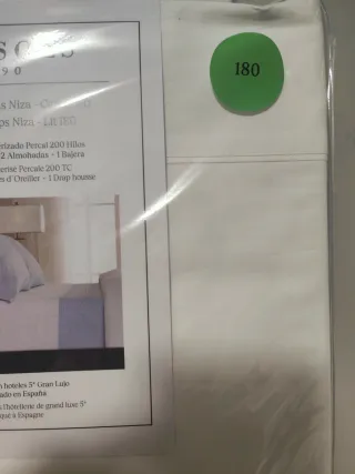 Juego Sábanas Bassols Algodón Blanco Cama 180