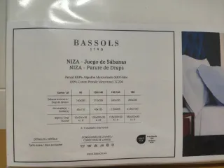 Juego Sábanas Bassols Algodón Blanco Cama 180
